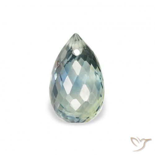 1.04ct Натуральный Бирюзовый Сапфир, Бриолет, Чистота VS