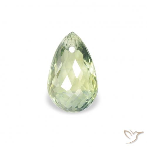 0.84ct Натуральный Очень светлый шалфейный зеленый Сапфир, Бриолет, Чистота VS