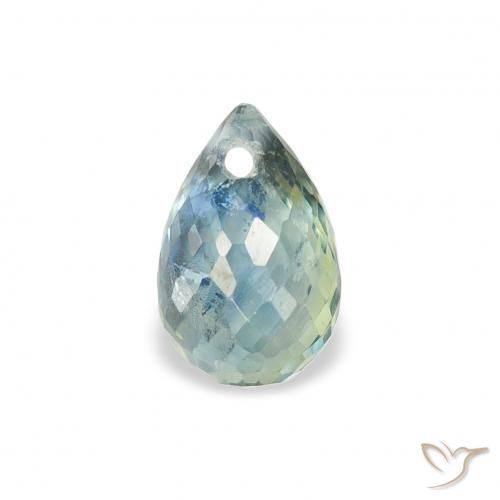 1.05ct Натуральный Бирюзовый Сапфир, Бриолет, Чистота VS