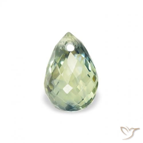 0.85ct Натуральный Светло-зеленый Сапфир, Бриолет, Чистота VS