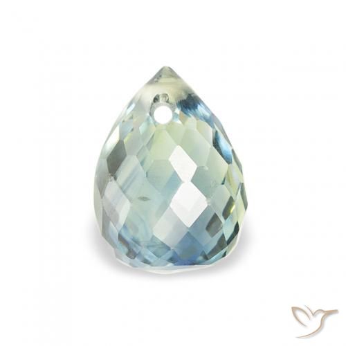 0.93ct Натуральный Бирюзовый Сапфир, Бриолет, Чистота VS