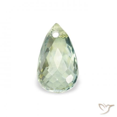 0.68ct Натуральный Светло-зеленый Сапфир, Бриолет, Чистота VS