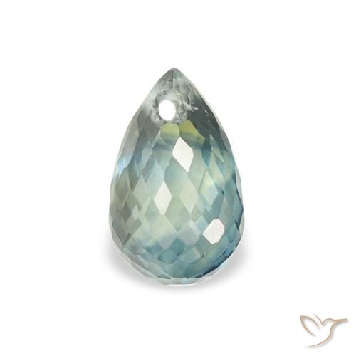 0.93ct Натуральный Землисто-зеленый Сапфир, Бриолет, Чистота VS