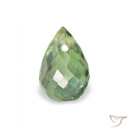 0.71ct Натуральный Темно-зеленый Сапфир, Бриолет, Чистота VS