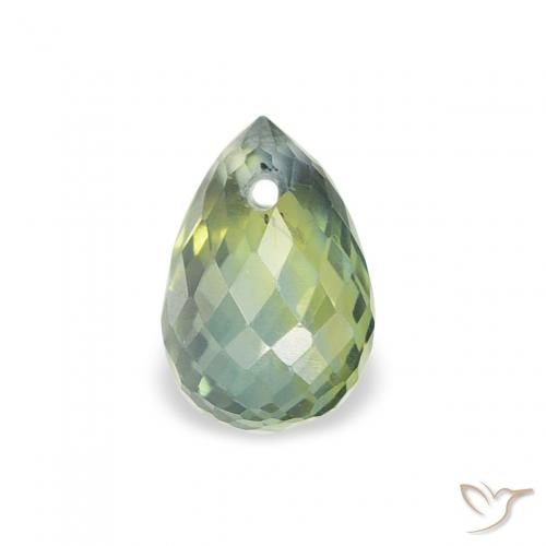 0.67ct Натуральный Светло-зеленый Сапфир, Бриолет, Чистота VS