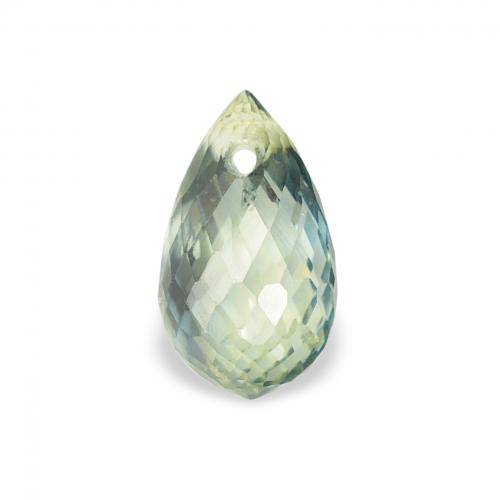 0.80ct Натуральный Светло-грушевый зеленый Сапфир, Бриолет, Чистота VS