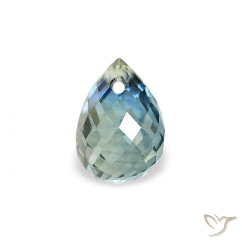0.65ct Натуральный Бирюзовый Сапфир, Бриолет, Чистота VS