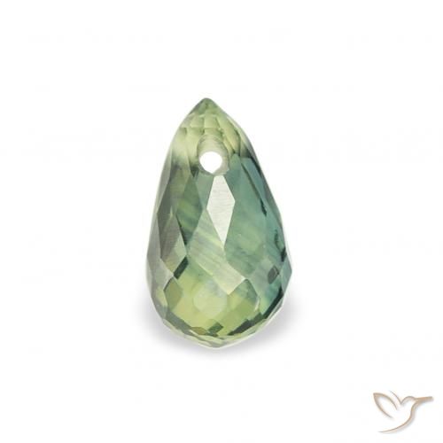 0.42ct Натуральный Светло-зеленый Сапфир, Бриолет, Чистота VS