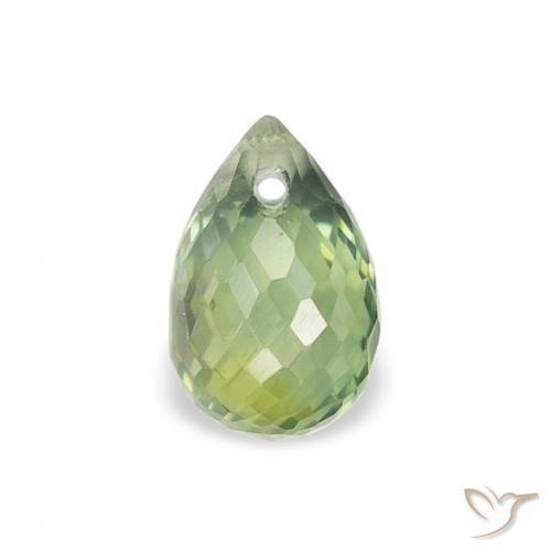 0.81ct Натуральный Светло-зеленый Сапфир, Бриолет, Чистота VS