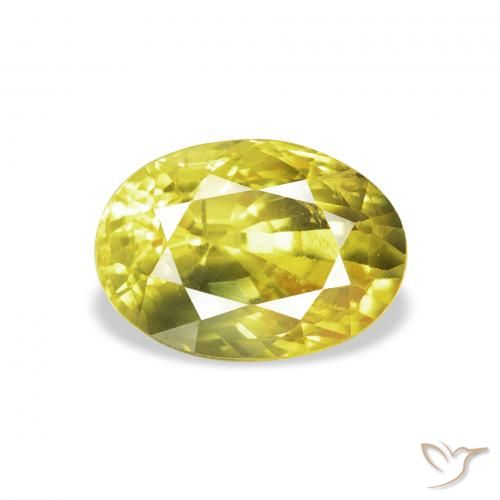 2.99ct Натуральный Средний желтый Сапфир, Овал, Чистота VS