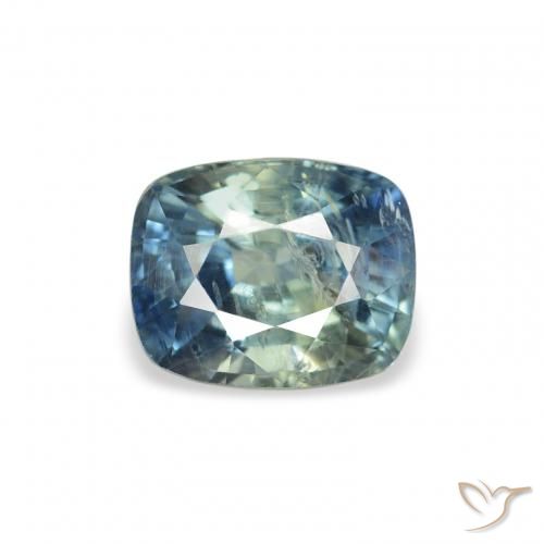 1.21ct Натуральный Бирюзовый Сапфир, Подушка, SI