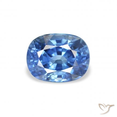 1.58ct Натуральный Средний темно-синий Сапфир, Подушка, Чистота VS