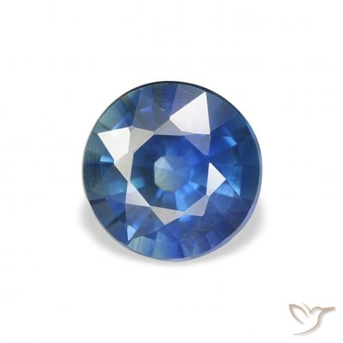 1.57ct Натуральный Темно-синий Сапфир, Круглый, VVS-VS
