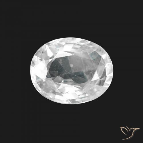 1.67ct Натуральный Белый Сапфир, Овал, Чистота VS