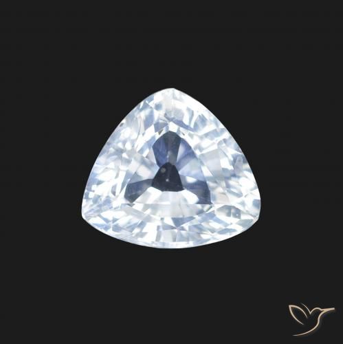 1.25ct Натуральный Голубовато-белый Сапфир, Триллион, Чистота VS