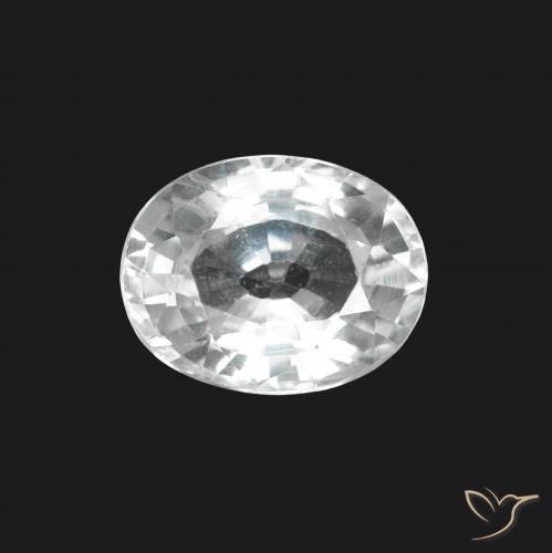 1.50ct Натуральный Голубовато-белый Сапфир, Овал, Чистота VS