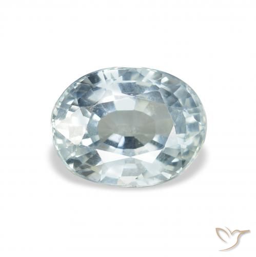 2.59ct Натуральный Голубовато-белый Сапфир, Овал, Чистота VS
