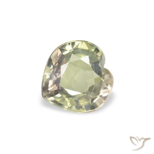 0.63ct Натуральный Многоцветный Сапфир, Сердце, Чистота VS