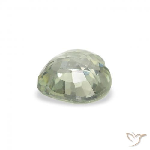 0.66 карата, натуральный Medium Light Green Сапфир, Сердце, Чистота VS
