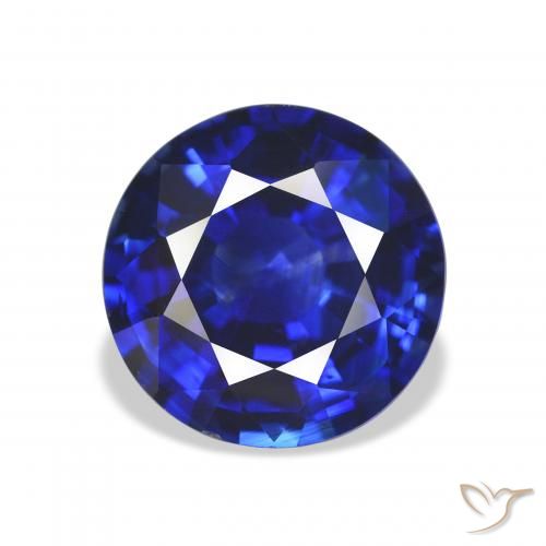 7.03ct Натуральный Королевский синий Сапфир, Круглый, Чистота VS