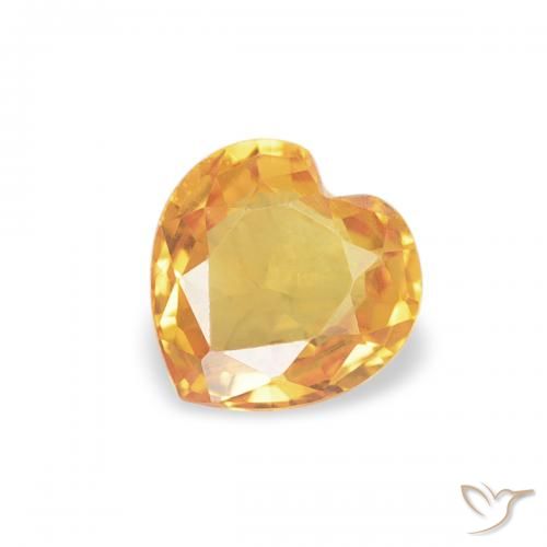0.41ct Натуральный Средний апельсин Сапфир, Сердце, Чистота VS