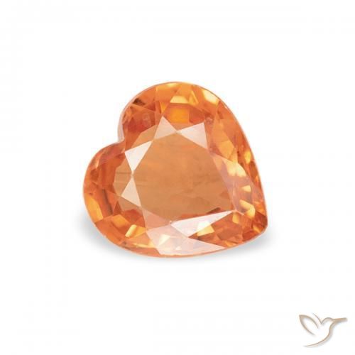 0.38ct Натуральный Средний апельсин Сапфир, Сердце, VVS-VS