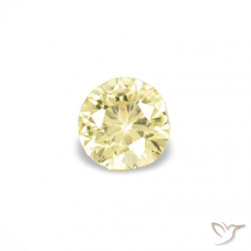 1.54ctw Medium Light-Yellow Сапфир, Круглый, VVS-VS