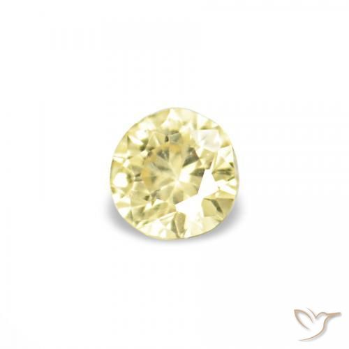 1.54 карата, натуральный Medium Light-Yellow Сапфир, Круглый, VVS-VS