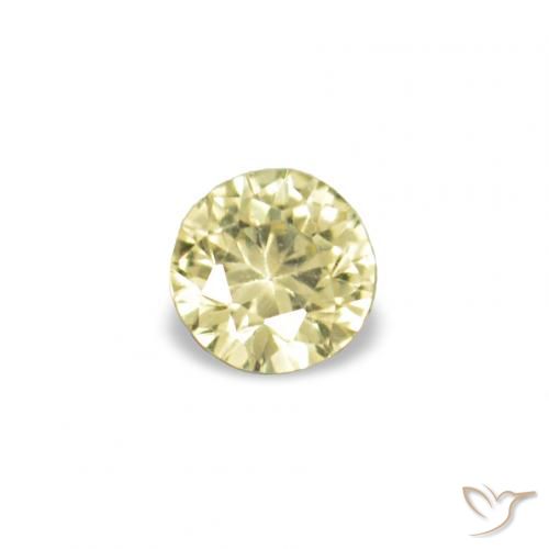 1.53ctw Medium Light-Yellow Сапфир, Круглый, VVS-VS
