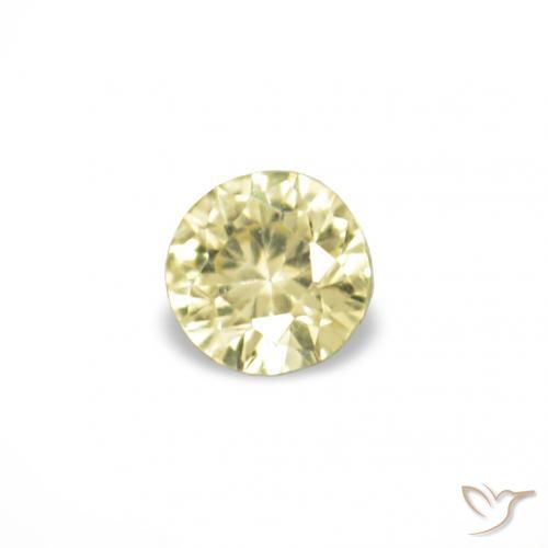 1.53 карата, натуральный Medium Light-Yellow Сапфир, Круглый, VVS-VS