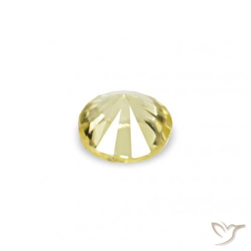 1.53 карата, натуральный Medium Light-Yellow Сапфир, Круглый, VVS-VS