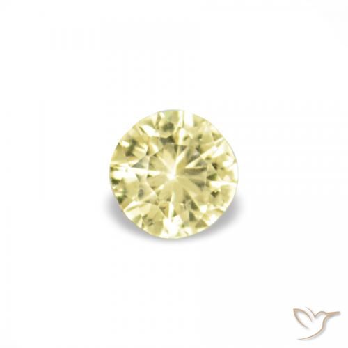 1.53ctw Medium Light-Yellow Сапфир, Круглый, VVS-VS