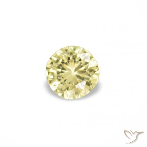 1.53 карата, натуральный Medium Light-Yellow Сапфир, Круглый, VVS-VS