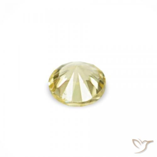 1.53 карата, натуральный Medium Light-Yellow Сапфир, Круглый, VVS-VS