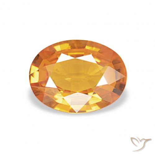 1.33ct Натуральный Красновато-оранжевый Сапфир, Овал, SI-I1