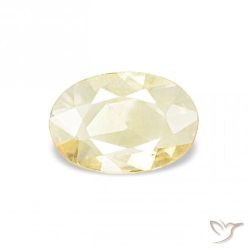 0.30ct Светло-желтый Сапфир, Овал, Чистота VVS