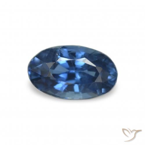 0.33ct Темно-синий Сапфир, Овал, VVS-VS
