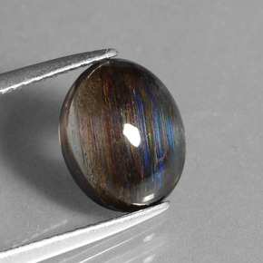 2.54 карата, натуральный Радужного цвета Скаполита, Огранка Овал, Полупрозрачный