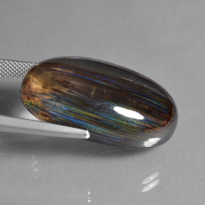 45.72 карата, натуральный Радужного цвета Скаполита, Огранка Овал, Прозрачный