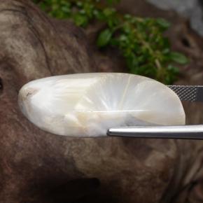 Натуральный белый сколецит 28,06 карата необычная форма, непрозрачный