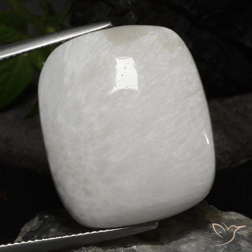 23.86ct Натуральный Светло-серовато-белый Сколецит, Подушка, Непрозрачный