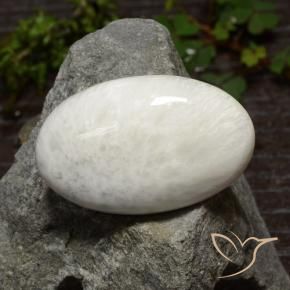 29.06 карата, натуральный Светло-белый Сколецит, Огранка Овал, Непрозрачный