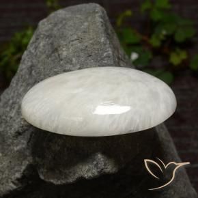 29.06 карата, натуральный Светло-белый Сколецит, Огранка Овал, Непрозрачный