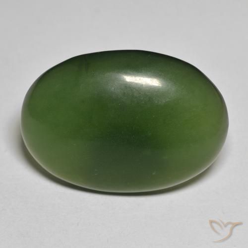 20.84ct Натуральный Темно-зеленый серпантин, Овал, Полупрозрачный