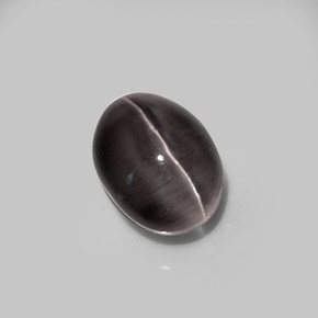 Натуральный коричневый sillimanite cat's eye 5,20 карата огранка овал, полупрозрачный