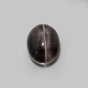 Натуральный коричневый sillimanite cat's eye 5,20 карата огранка овал, полупрозрачный