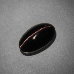 Натуральный коричневый sillimanite cat's eye 5,42 карата огранка овал, непрозрачный