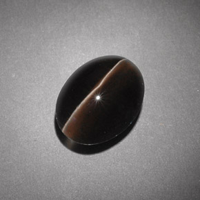 Натуральный коричневый sillimanite cat's eye 4,54 карата прозрачный, полупрозрачный
