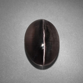 Натуральный серый sillimanite cat's eye 4,45 карата прозрачный, полупрозрачный
