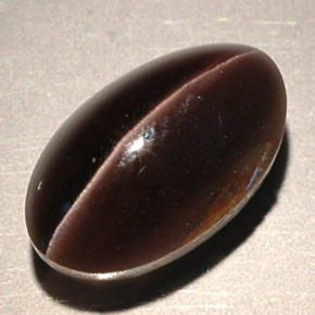 Натуральный коричневый sillimanite cat's eye 4,63 карата прозрачный, полупрозрачный